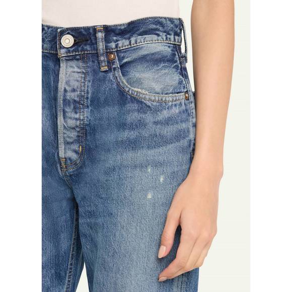 NEW MOUSSY vintage bardmoor wide straight jeans in light blue - Picture 4 of 5